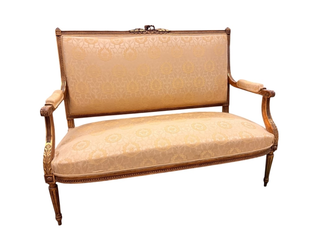 Antique French Louis XVI Revival Settee (1 of 5)