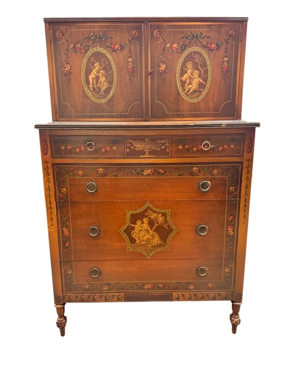 Johnson Furniture Co. Painted Chiffonier Chest (1 of 5)