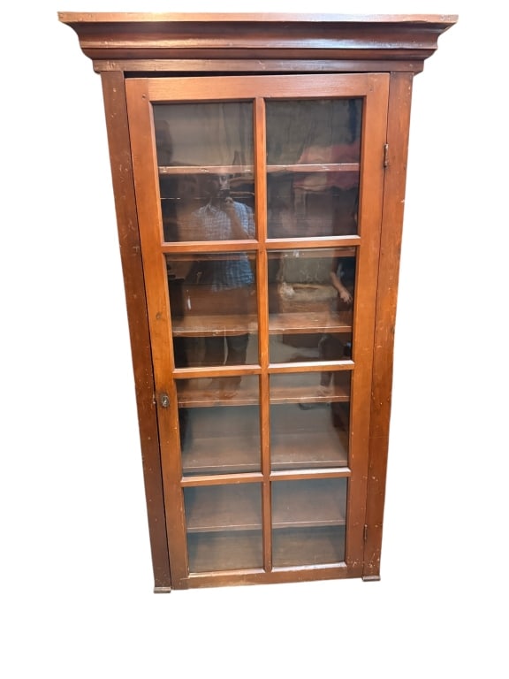 Primitive Bookcase w Original Glass (1 of 3)