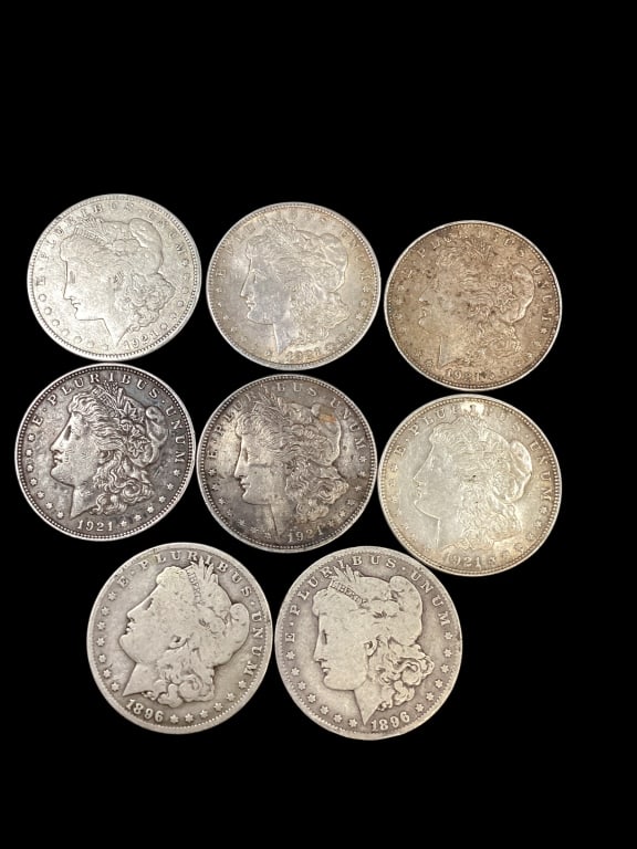 Eight Morgan Silver Dollars - 2