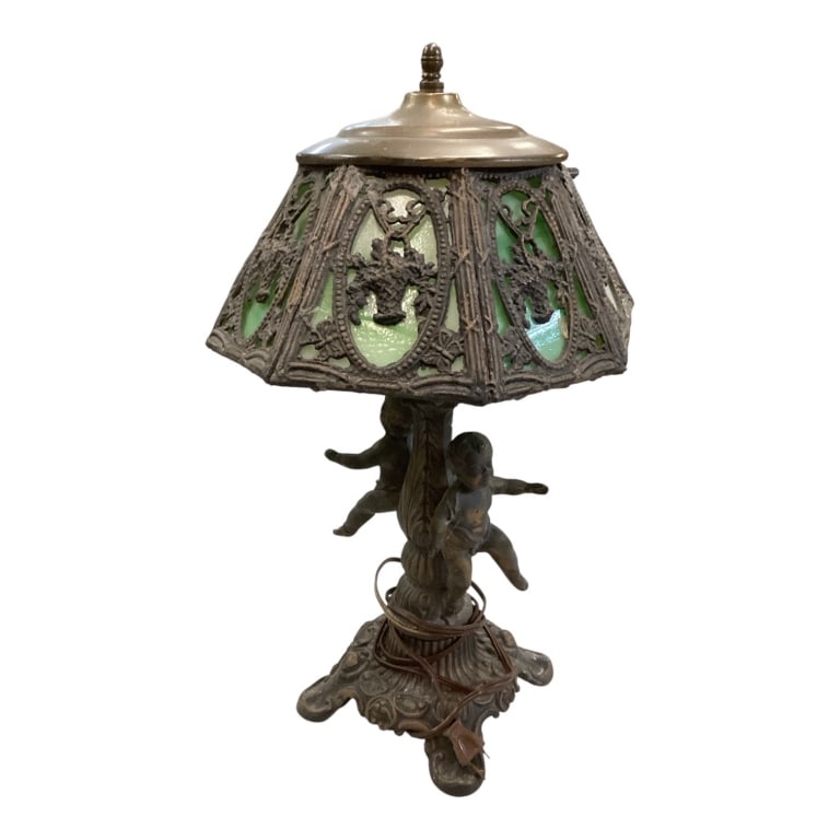 Ornate Table Lamp With Cherub Design (1 of 4)