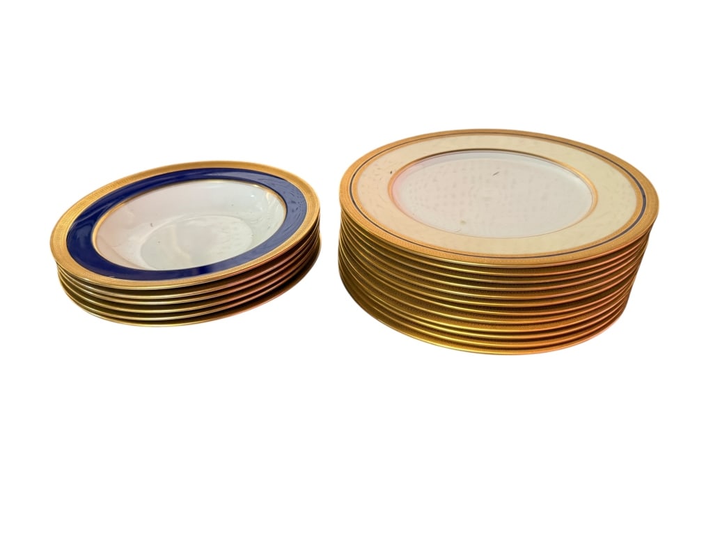 Lenox Porcelain Cobalt Soup Bowls & Plates (1 of 4)