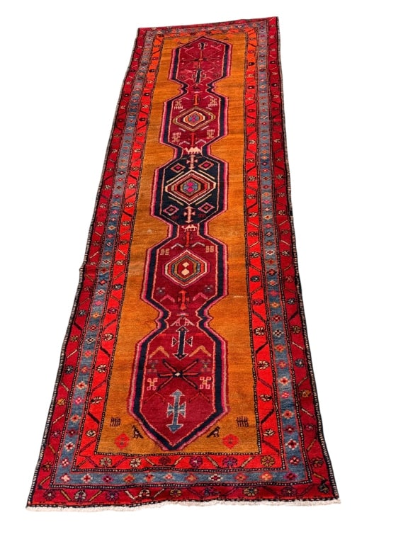 Antique Persian Shiraz Hand Knotted Runner (1 of 4)