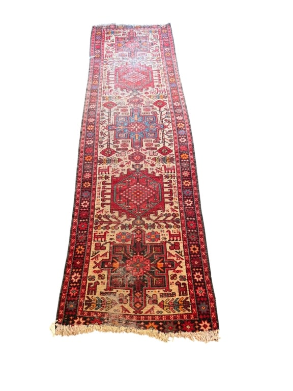Antique Persian Shiraz Wool Rug Runner (1 of 4)