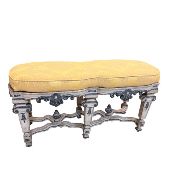 Italian Baroque Carved Bench Stool (1 of 4)