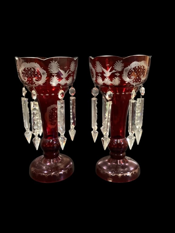 Pair Bohemian Lusters (1 of 4)