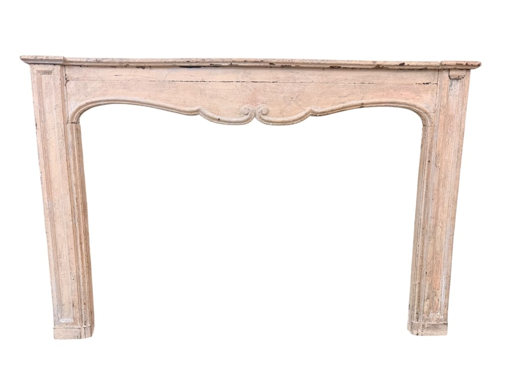 French Provincial Distressed Wood Fire Mantle (1 of 3)