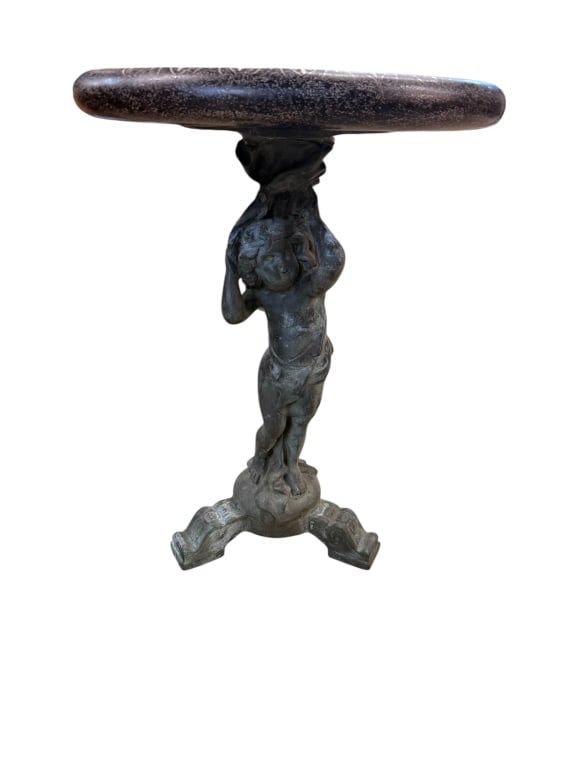 Cast Iron Putty Pedestal Table (1 of 3)