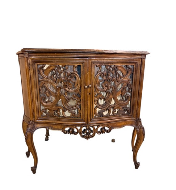 Antique French Louis XV Style Credenza Cabinet (1 of 4)