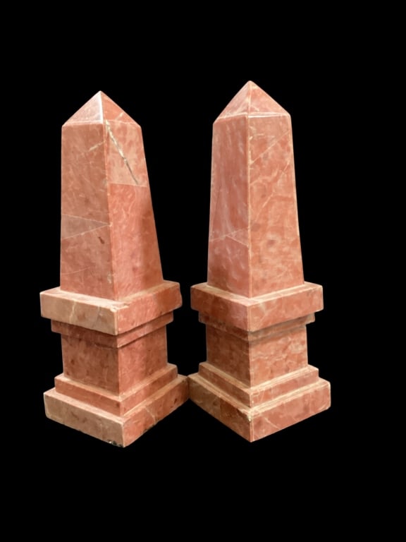 Pair Reuge Marble Obelisks (1 of 5)