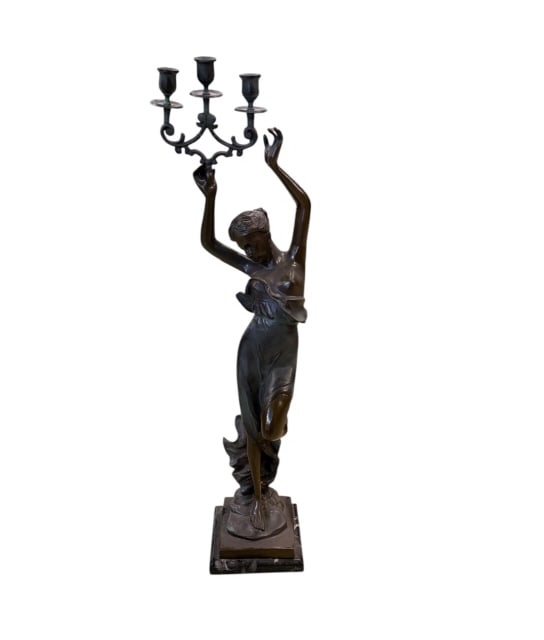 Jim Davidson Bronze Female Figural Sconce (1 of 3)