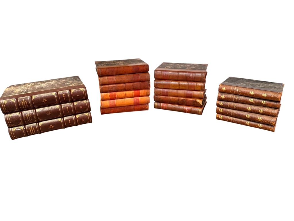 19 Antique Leather Bound Books (1 of 5)