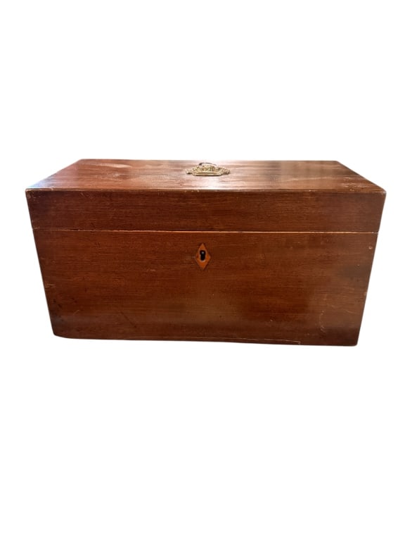 Antique English Mahogany Tea Caddy (1 of 4)