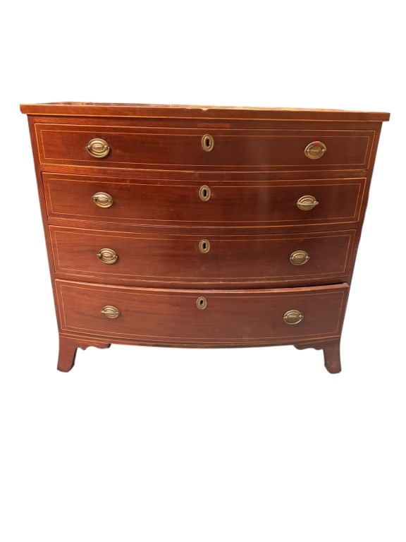 Federal Style Mahogany Bowfront Chest (1 of 5)