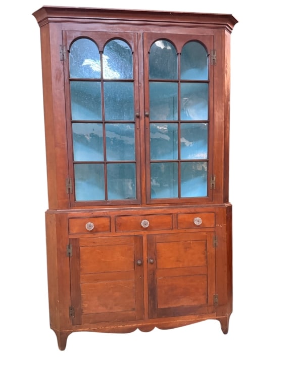 Antique American Cherry Corner Cupboard (1 of 6)