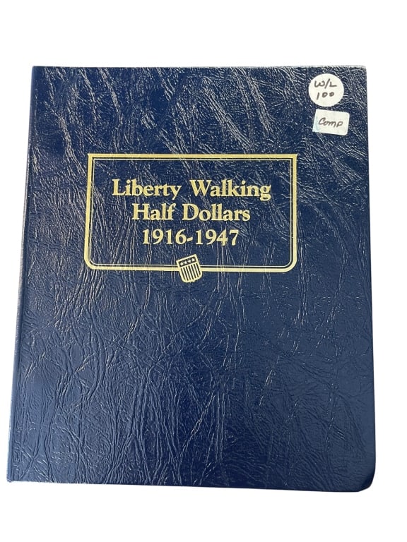 Walking Liberty Silver Half Dollar Album: Walking Liberty Silver Half Dollar Album collection of U.S. Walking Liberty half dollars, beautifully presented in a premium blue leatherette library album. Struck in 90% silver, this comprehensive se