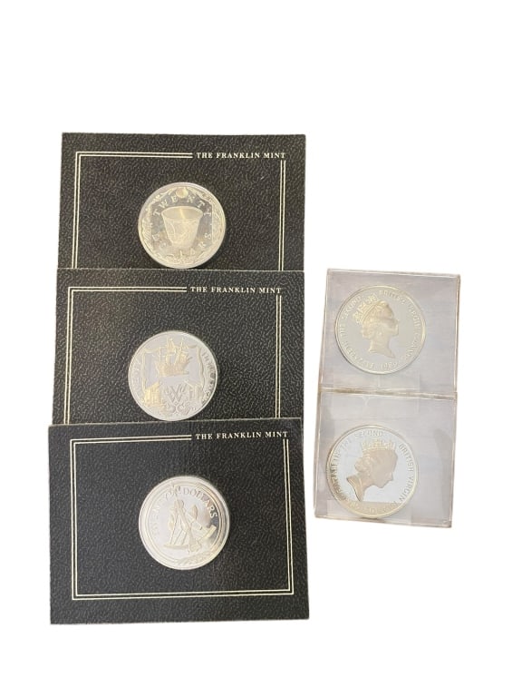 Five BVI Twenty Dollar Silver Proof Coins (1 of 4)