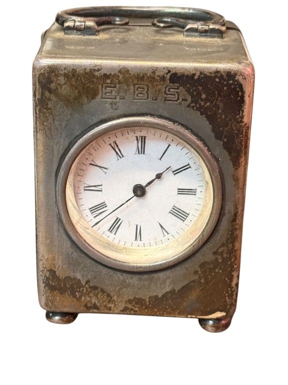 Antique English Sterling Travel Clock (1 of 3)