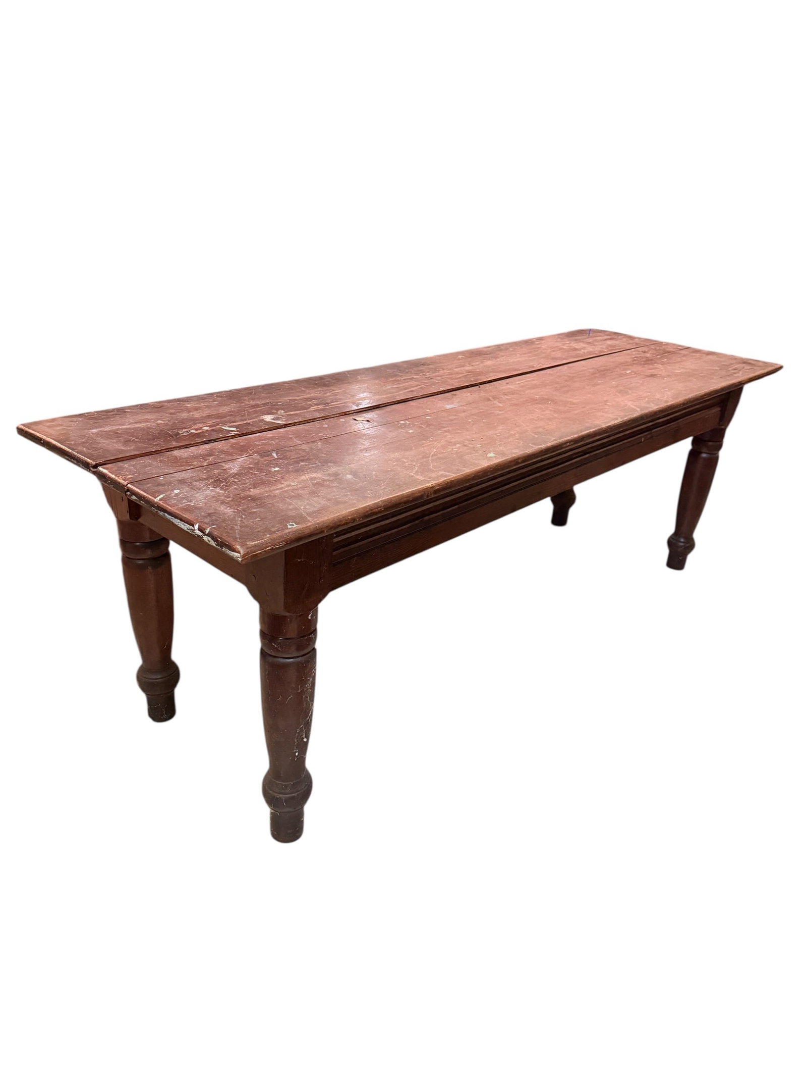 Antique Rustic Pine Farmhouse Dining Table (1 of 4)