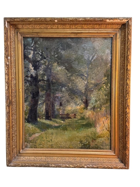 Impressionist Oil Painting with Woodland Path (1 of 1)