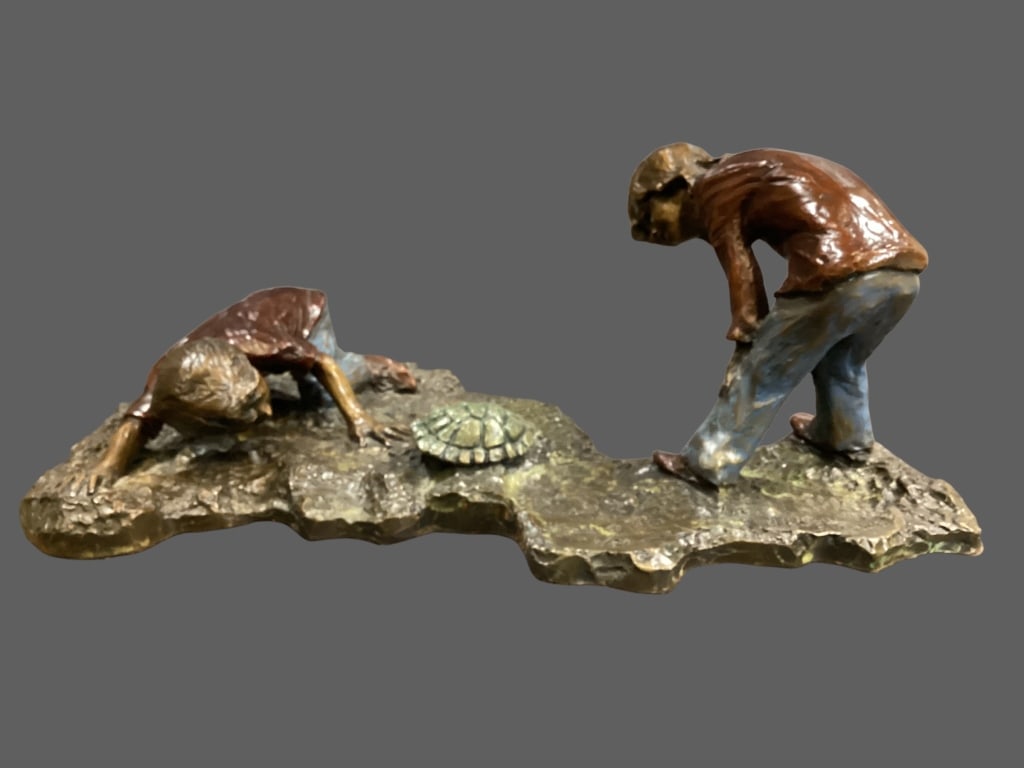 Cast Bronze Sculpture of Children (1 of 1)