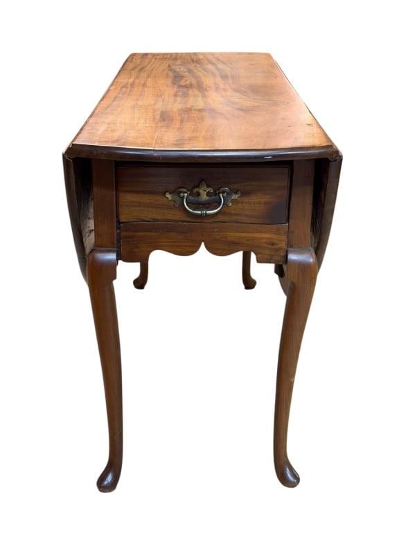 Queen Anne Style Walnut Drop-Leaf Table (1 of 1)