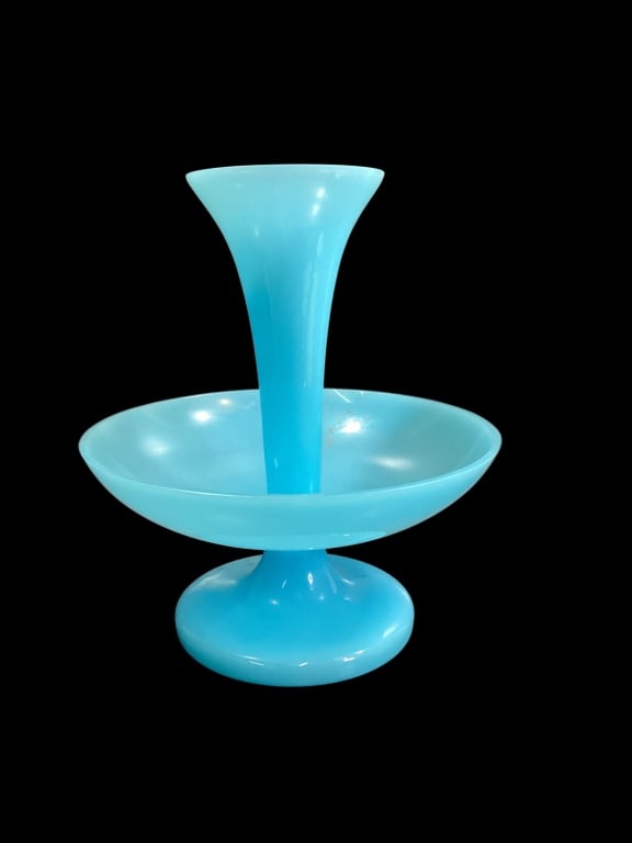 Blue Opaline Glass Epergne (1 of 1)