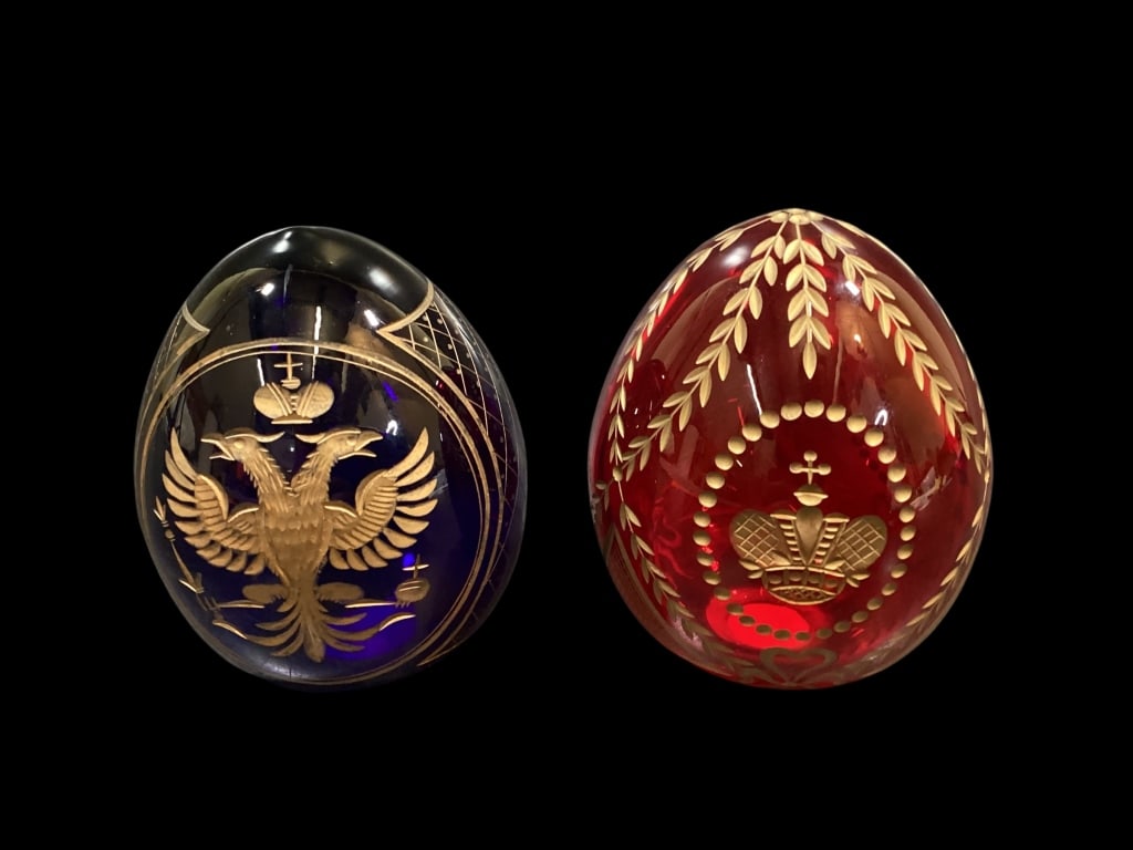 Faberge Russian Style Glass Eggs (1 of 1)