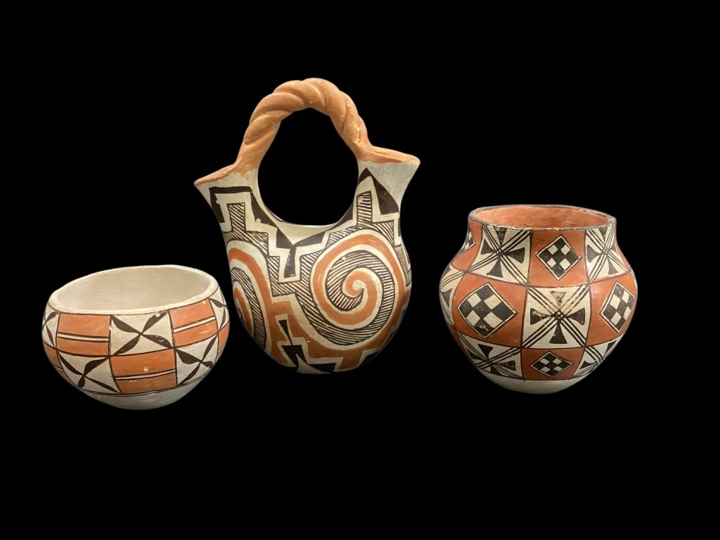 Three Native American Pottery Vessels (1 of 1)