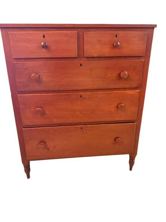Southern Cherry Two-Over-Three Chest of Drawers (1 of 1)