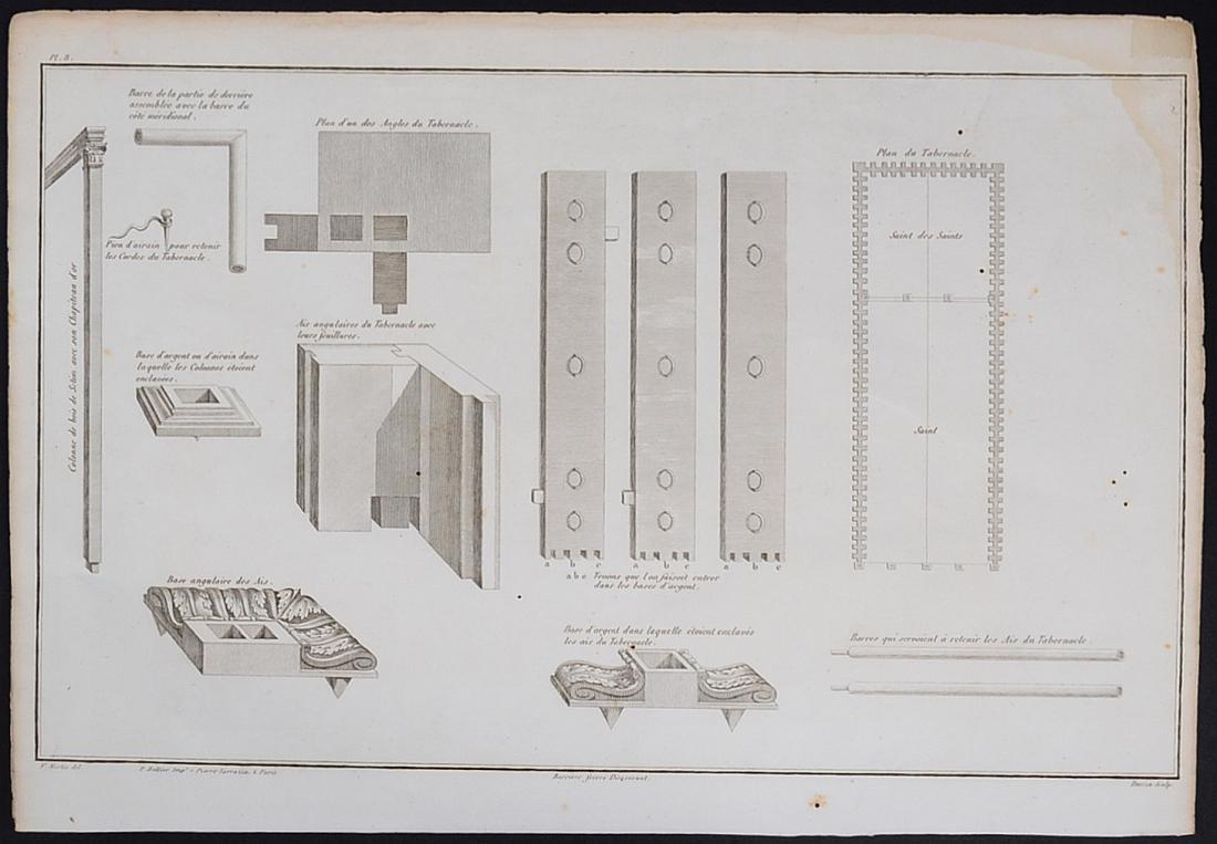 19th Century Plan du Tabernacle Engraving (1 of 1)