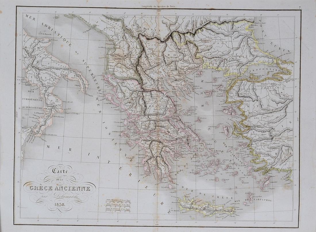1838 Greece Aegean Sea and West Turkish Coast Map (1 of 1)