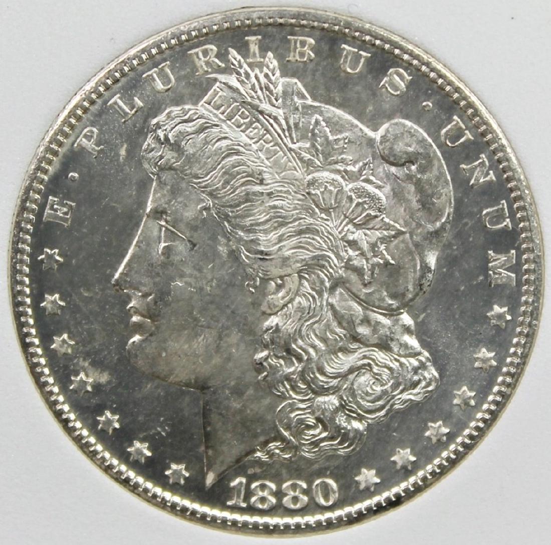 1880-S MORGAN SILVER DOLLAR (1 of 4)