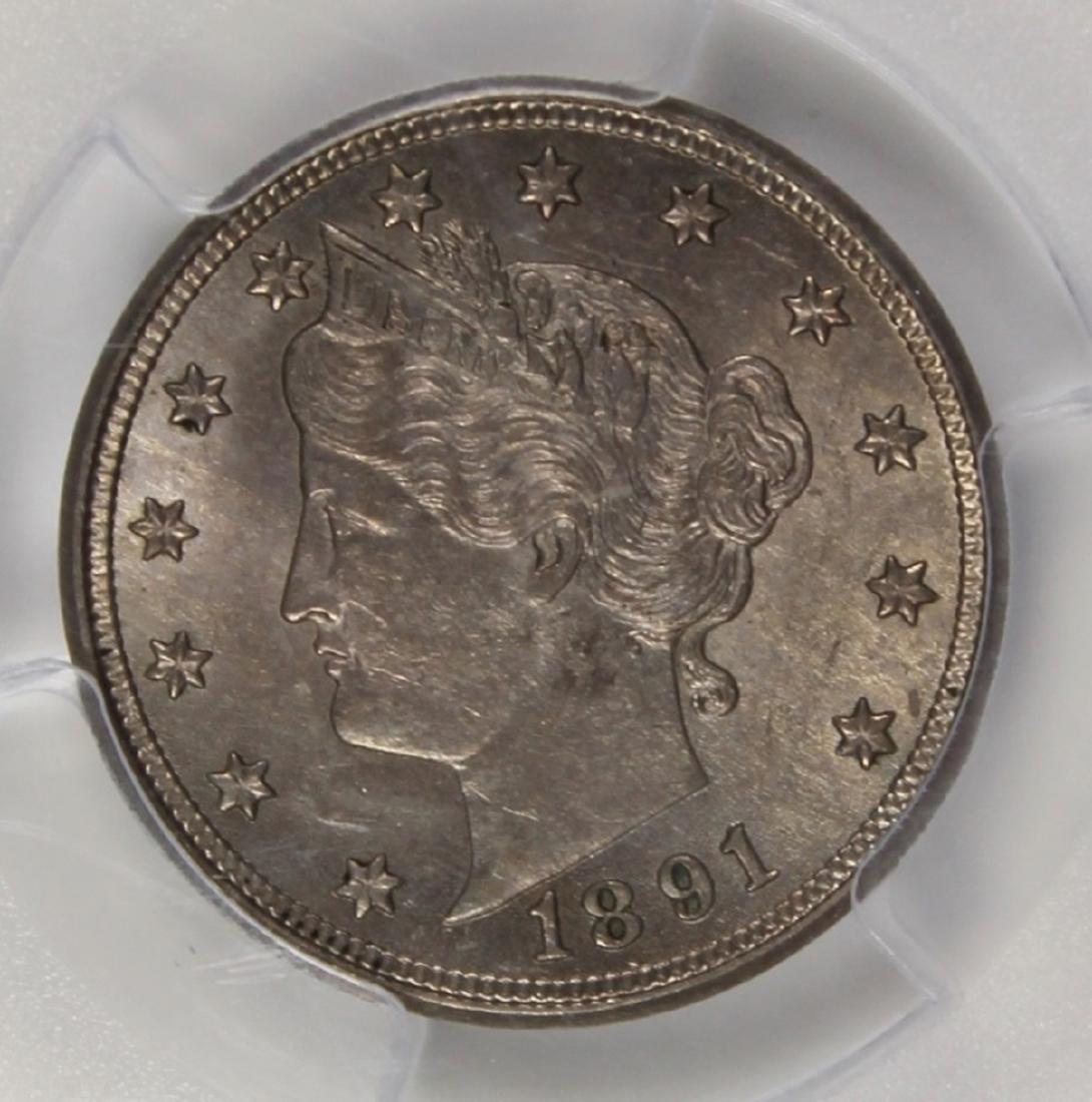 1891 LIBERTY NICKEL PCGS AU 58 (1 of 4)