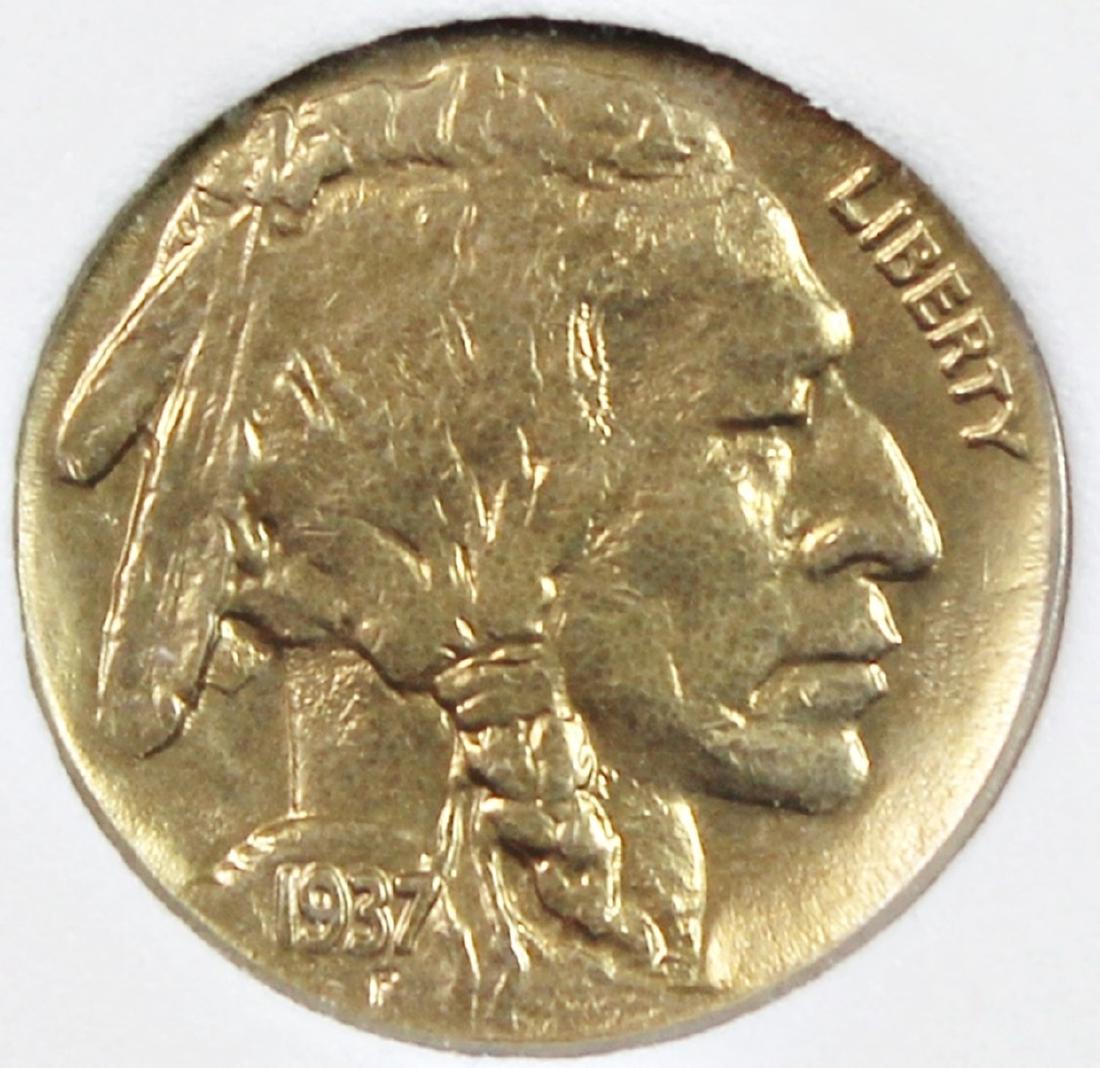 1937-D THREE LEGS BUFFALO NICKEL (1 of 4)