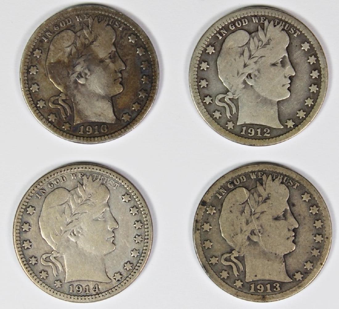 GROUP OF 4 BARBER QUARTERS (1 of 2)