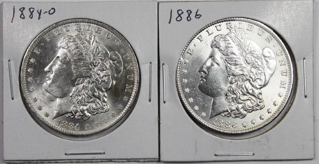 TWO MORGAN DOLLARS: (1 of 2)