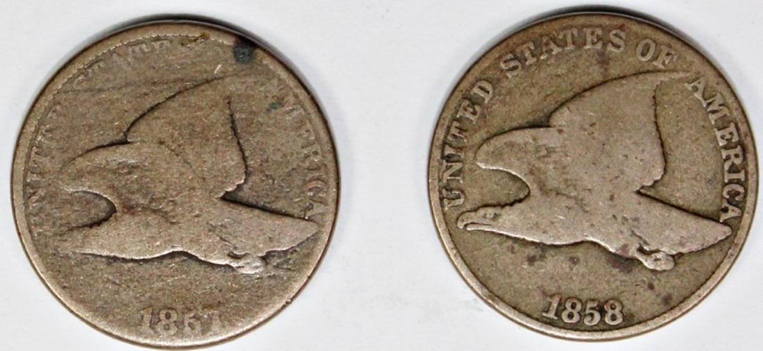 1857 AND 1858 FLYING EAGLE CENT (1 of 2)