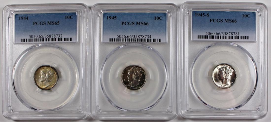 (3) MERCURY SILVER DIMES: (1 of 2)