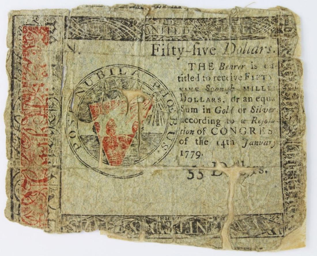 CONTINENTIAL CURRENCY 55 DOLLARS (1 of 2)