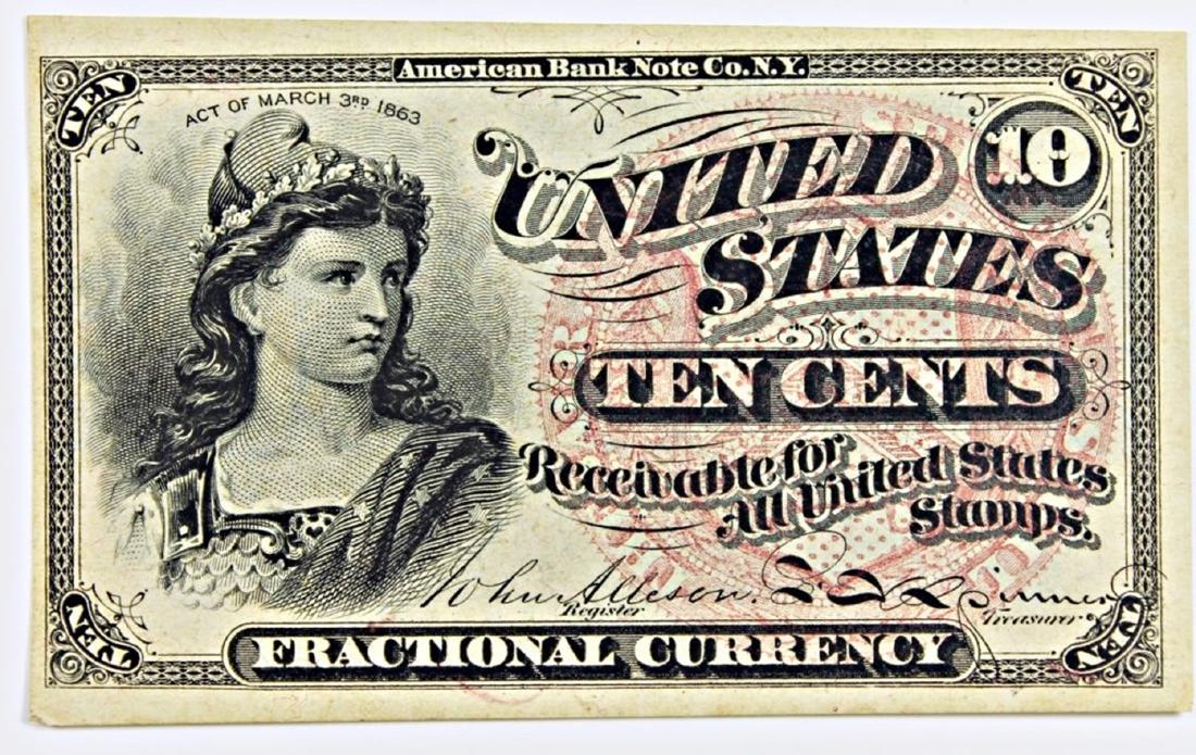 BISSELL AND AMSDEN TEN CENT SCRIPT: FR1258 4TH ISSUE. CH UNC. ESTIMATE: $120-$150