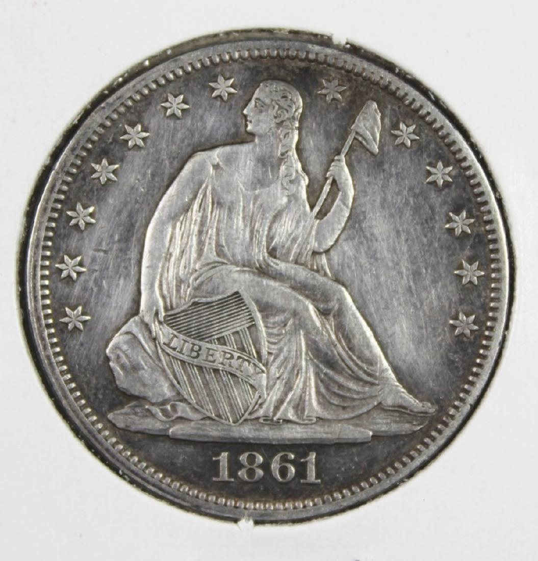 1861 SEATED HALF DOLLAR (1 of 2)
