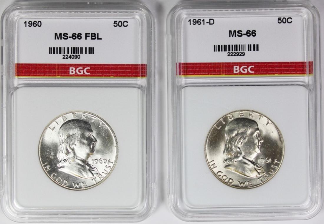 TWO FRANKLIN HALF DOLLARS: (1 of 2)