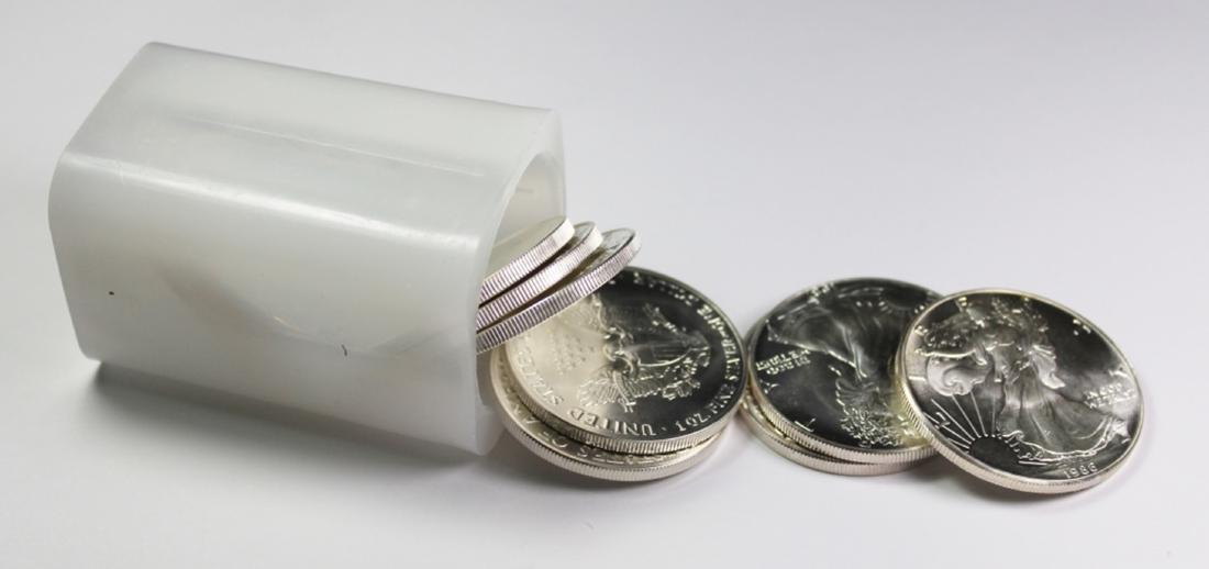1/2 ROLL (10 PCS) AMERICAN SILVER EAGLES (1 of 2)