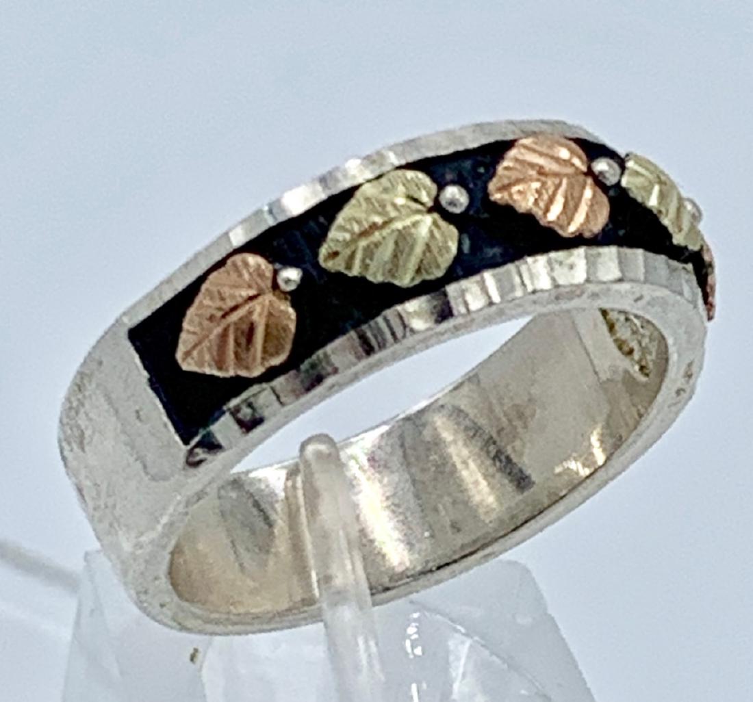 STERLING AND 12K GOLD BAND, SIZE 10 (1 of 2)