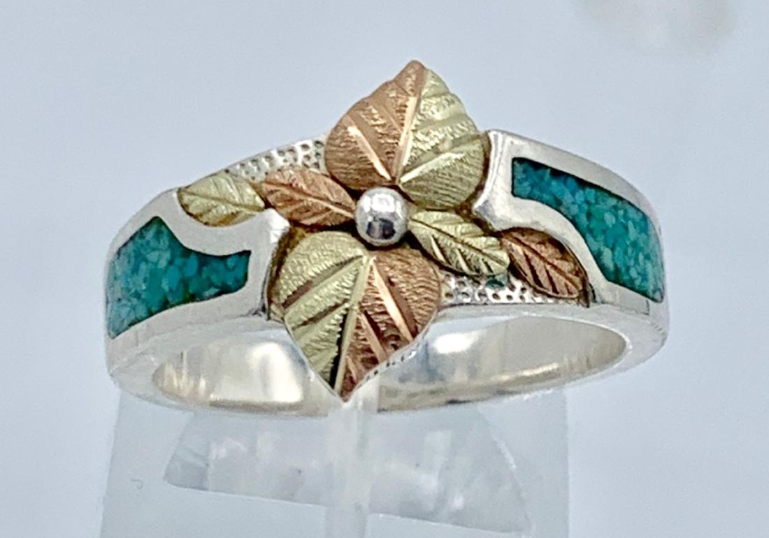 STERLING SILVER AND 12K GOLD RING (1 of 2)