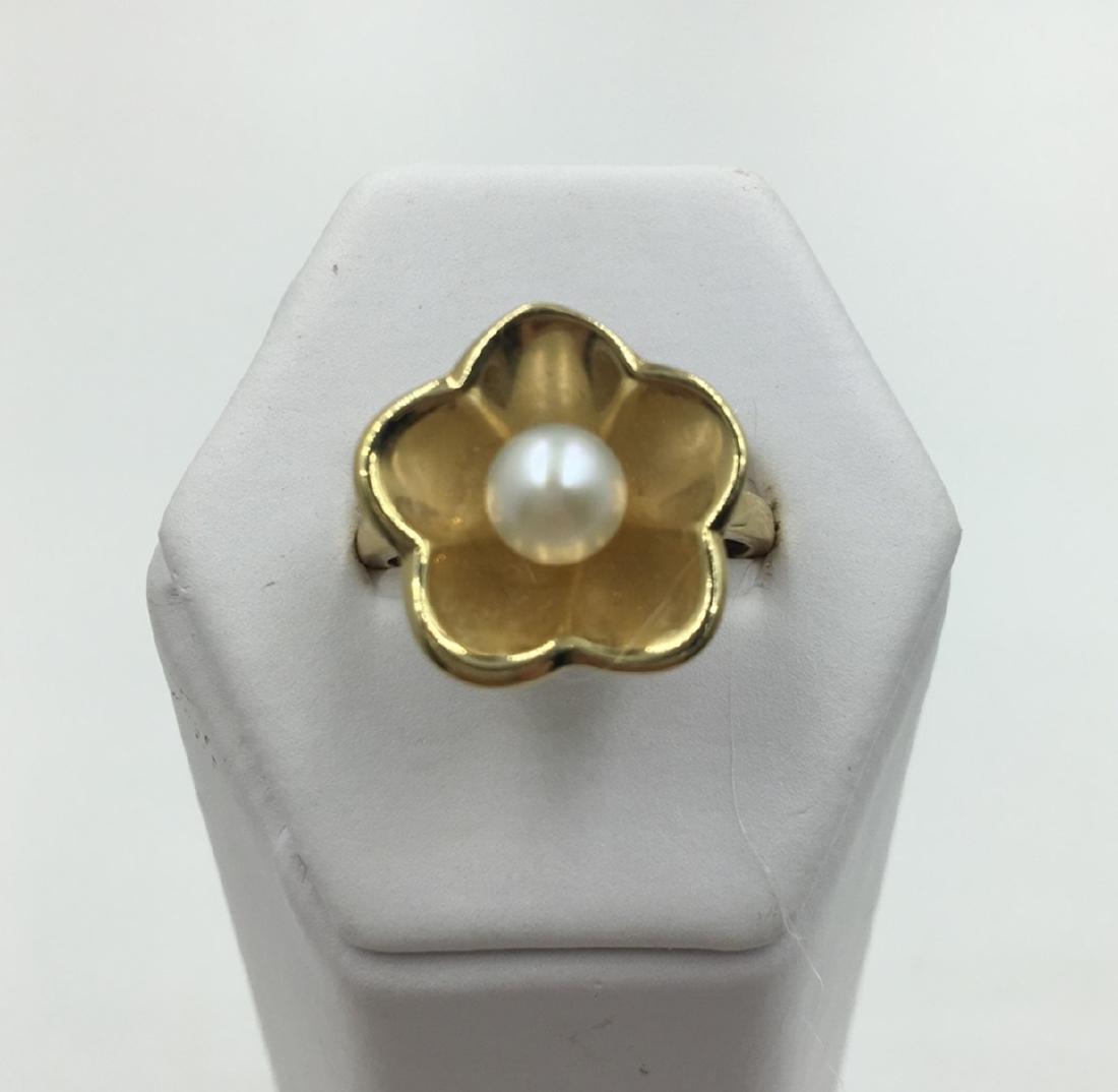 14KY GOLD RING  CULTURED PEARL, SIZE 9 1/2 (1 of 1)