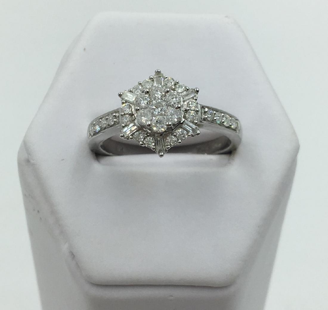 14K WHITE GOLD DIAMOND CLUSTER RING (1 of 1)