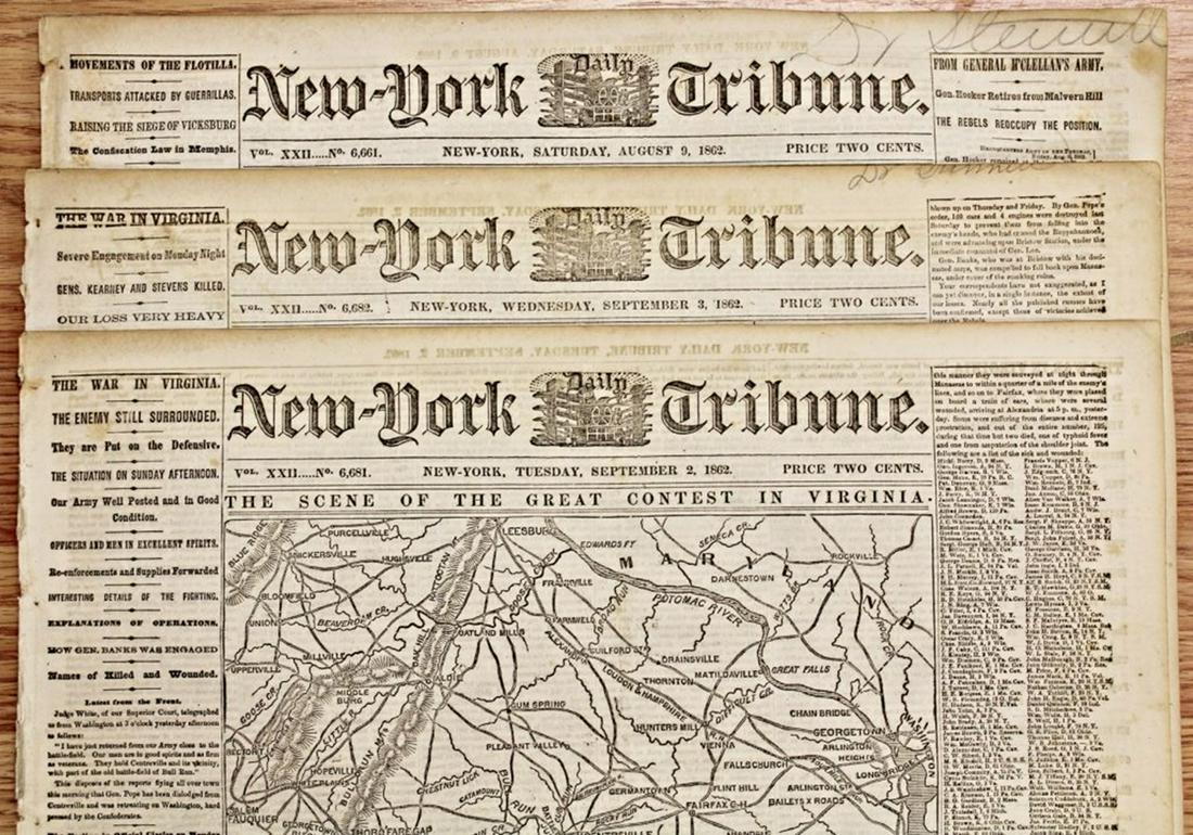 3 DIFFERENT CIVIL WAR NEWSPAPERS (1 of 5)