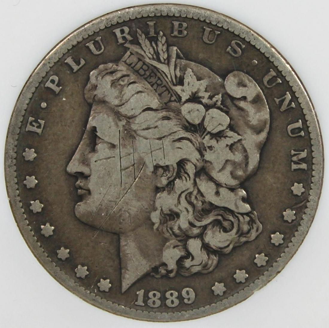 1889-CC MORGAN SILVER DOLLAR (1 of 4)